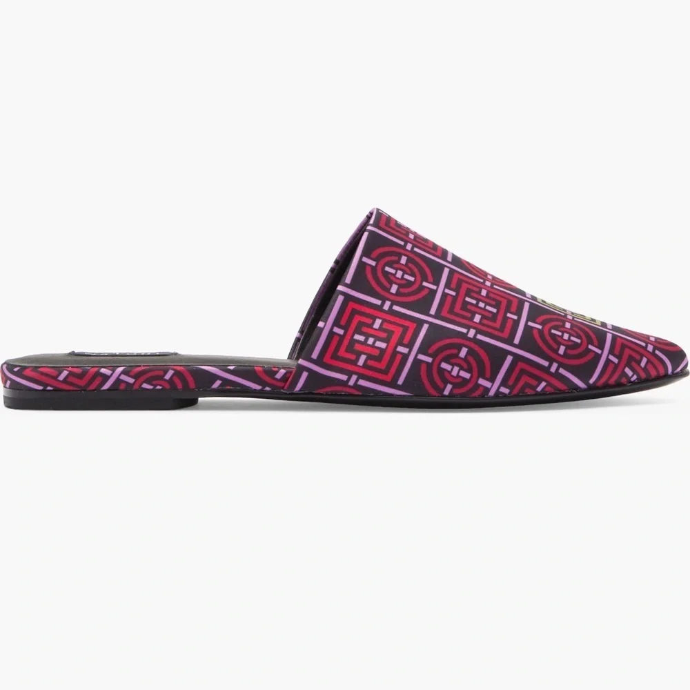 NATORI pointed toe satin mule